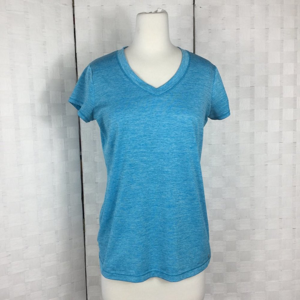 Xersion Exercise‎ Shirt, Blue, cap sleeves, Size Sm